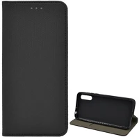 Gigapack GP-100169 Huawei y8p  tok álló, bőr hatású flip, rombusz, fekete kép