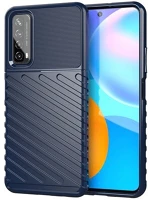 Gigapack GP-101210 Huawei p smart (2021)  szilikon telefonvédő ütésállóság, dombor minta, sötétkék kép