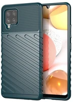 Gigapack GP-101935 Samsung a42 5g  szilikon telefonvédő ütésállóság, dombor minta, sötétzöld kép