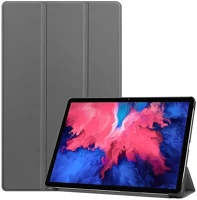 Gigapack GP-102454 Lenovo tab p11 plus  tok álló, bőr hatású aktív flip, asztali tartó, sötétszürke kép