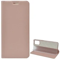 Gigapack GP-102867 Samsung a02s  tok álló, bőr hatású flip, asztali tartó, rozéarany 2 kép