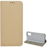 Gigapack GP-102997 Samsung a51 5g tok álló, bőr hatású flip, rombusz, arany kép