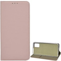 Gigapack GP-103257 Samsung a02s  tok álló, bőr hatású flip, rombusz, rozéarany kép