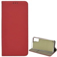 Gigapack GP-103287 Samsung s21 plus  tok álló, bőr hatású flip, rombusz, piros kép