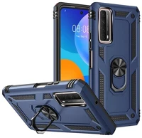 Gigapack gp-103492 Huawei P Smart (2021) Defender műanyag telefonvédő (közepesen ütésálló, szilikon belső, telefontartó gyűrű, beépített fémlemez) SÖTÉTKÉK