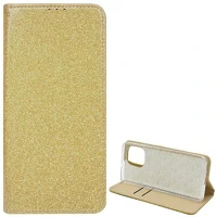 Gigapack GP-104151 Xiaomi mi 11 5g  tok álló, bőr hatású flip, csillogó, arany kép