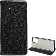 Gigapack GP-104155 Xiaomi mi 11 5g  tok álló, bőr hatású flip, csillogó, fekete kép