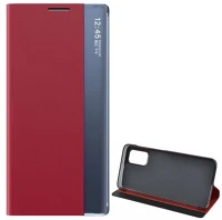 Gigapack GP-104561 tok álló, textil hatású aktív flip, smart view cover, piros kép