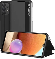 Gigapack gp-105168 Samsung Galaxy A02s Tok álló, bőr hatású (FLIP, oldalra nyíló, asztali tartó funkció, hívószámkijelzés, View Window) FEKETE