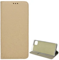Gigapack GP-108303 Samsung a22 5g  tok álló, bőr hatású flip, rombusz, arany kép