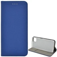 Gigapack GP-108511 Samsung a22 5g  tok álló, bőr hatású flip, rombusz, sötétkék kép