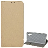 Gigapack GP-108936 Samsung Galaxy Xcover 5 Tok álló, bőr hatású (FLIP, oldalra nyíló, asztali tartó funkció, rombusz minta) ARANY kép
