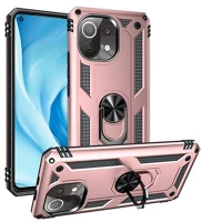 Gigapack gp-109439 Xiaomi Mi 11 Lite Defender műanyag telefonvédő (közepesen ütésálló, szilikon belső, telefontartó gyűrű, beépített fémlemez) ROZÉARANY