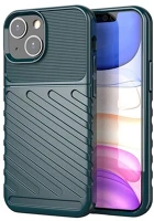 Gigapack GP-110742 szilikon telefonvédő ütésállóság, dombor minta, sötétzöld kép