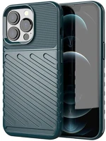 Gigapack GP-110749 szilikon telefonvédő ütésállóság, dombor minta, sötétzöld kép