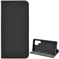 Gigapack GP-112239 Samsung s22 ultra 5g  tok álló, bőr hatású flip, rombusz, fekete kép