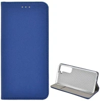 Gigapack GP-112376 Samsung s22 5g  tok álló, bőr hatású flip, rombusz, sötétkék kép