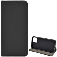 Gigapack GP-112417 Iphone 13  tok álló, bőr hatású flip, rombusz, fekete kép