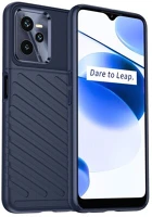 Gigapack GP-115997 Realme c35  szilikon telefonvédő ütésállóság, dombor minta, sötétkék kép