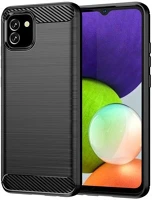 Gigapack GP-116002 Samsung a03  szilikon telefonvédő ütésállóság, karbon minta, fekete kép