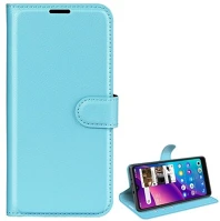 Gigapack GP-116045 TCL 306 Tok álló, bőr hatású (FLIP, oldalra nyíló, asztali tartó funkció, prémium) VILÁGOSKÉK kép