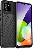 Gigapack GP-121144 Samsung a03  szilikon telefonvédő ütésállóság, dombor minta, fekete kép