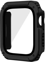 Gigapack gp-125067 Apple Watch Series SE Műanyag keret (BUMPER, ütésálló + kijelzővédő üveg) FEKETE