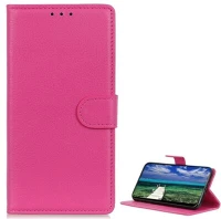 Gigapack GP-128419 Iphone 14 plus  tok álló, bőr hatású flip, prémium, magenta kép