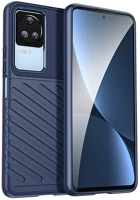 Gigapack gp-134816 Szilikon telefonvédő (közepesen ütésálló, csíkos, dombor minta) SÖTÉTKÉK - Xiaomi 12 Lite