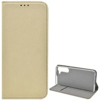 Gigapack GP-134927 Samsung galaxy s23+ bőr hatású flip tok, arany (gp-134927) kép