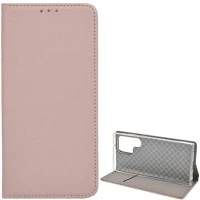 Gigapack GP-134942 Samsung s23 ultra  tok álló, bőr hatású flip, rombusz, rozéarany kép