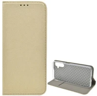 Gigapack GP-136308 Samsung a14 4g  tok álló, bőr hatású flip, rombusz, arany kép