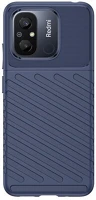 Gigapack GP-136738 Redmi 12c  szilikon telefonvédő ütésállóság, dombor minta, sötétkék kép