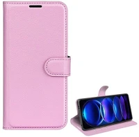 Gigapack GP-137031 Redmi note 12 5g  tok álló, bőr hatású flip, prémium, rózsaszín kép