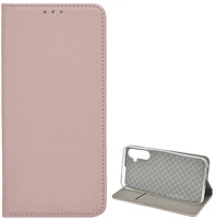 Gigapack GP-139204 Samsung a34 5g  tok álló, bőr hatású flip, rombusz, rozéarany kép