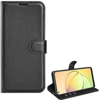 Gigapack GP-139595 Realme 10 bőr hatású flip tok, fekete (gp-139595) kép