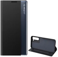 Gigapack GP-141758 Samsung s23 plus  tok álló, bőr hatású flip, ablakos, fekete kép