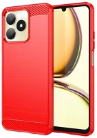 Gigapack GP-144509 Realme c51 4g  szilikon telefonvédő ütésállóság, karbon minta, piros kép