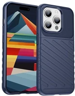 Gigapack GP-144924 szilikon telefonvédő ütésállóság, dombor minta, sötétkék kép