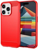 Gigapack GP-144938 szilikon telefonvédő ütésállóság, karbon minta, piros kép