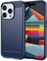 Gigapack GP-144943 szilikon telefonvédő ütésállóság, karbon minta, sötétkék kép