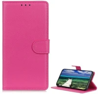 Gigapack GP-145072 Iphone 15 plus  tok álló, bőr hatású flip, prémium, magenta kép