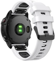 Gigapack GP-149190 Garmin fenix e  pótszíj egyedi méret, quickfit csatlakozás, fehér/fekete kép