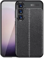Gigapack GP-151345 Samsung galaxy s24+ bőr hatású szilikon tok, fekete (gp-151345) kép