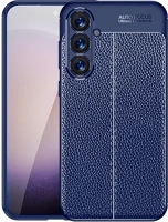 Gigapack GP-151348 Samsung galaxy s24+ bőr hatású szilikon tok, sötétkék (gp-151348) kép