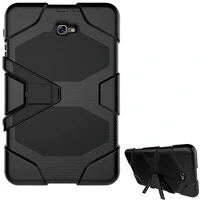 Gigapack gp-15160 Defender Samsung Galaxy Tab A műanyag telefonvédő (közepesen ütésálló szilikon belső, kitámasztó, méhsejt minta) FEKETE