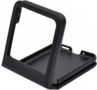 Gigapack GP-153582 Motorola razr 40 ultra  tok álló, bőr hatású flip, rombusz, fekete kép