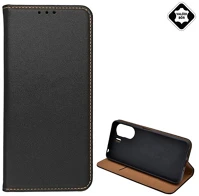 Gigapack GP-153586 Xiaomi poco c65 4g  tok álló, valódi bőr flip, asztali tartó, fekete kép