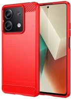 Gigapack GP-153903 Redmi note 13 5g  szilikon telefonvédő ütésállóság, karbon minta, piros kép