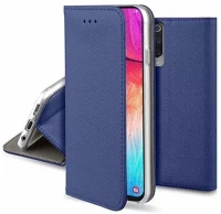 Gigapack GP-153973 Redmi note 13 4g  tok álló, bőr hatású flip, rombusz, sötétkék kép